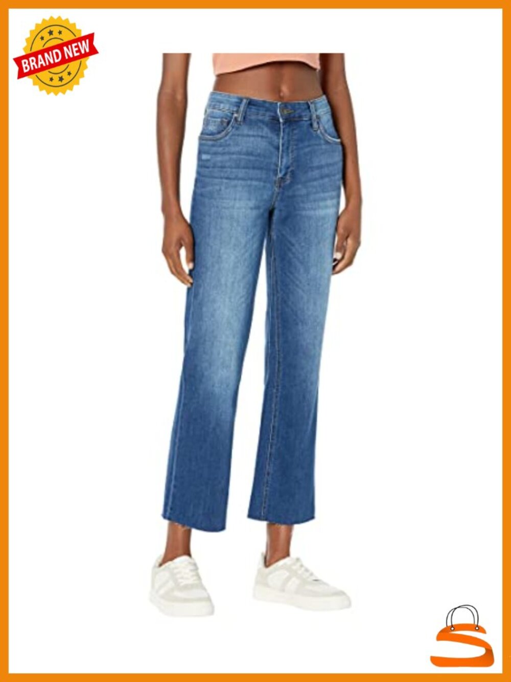 High-Rise Ankle Flare Bootcut Jeans with Tummy Control
